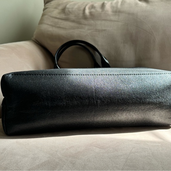 Kate Spade Frosted Felt Magazine Tote black glitter patent leather - Picture 7 of 10